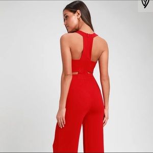 Lulu’s Cut Out Back Jumpsuit NWT